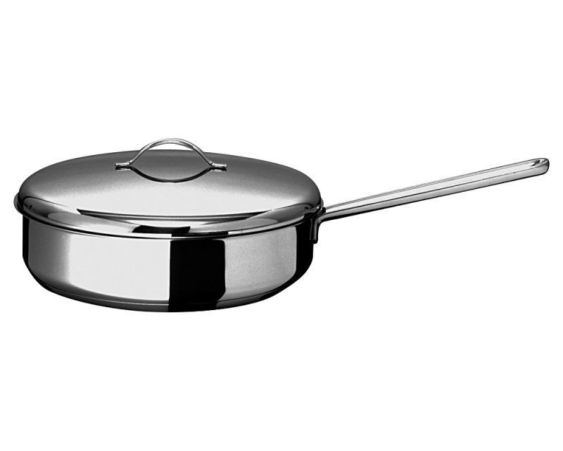 Сковорода 240мм Гурман - Классик из нержавеющей стали с тройным дном с крышкой
